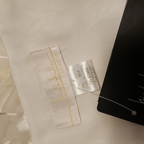 NWT VINTAGE Nicole Miller Size 2 Off White Long Dress - Picture 9 of 10